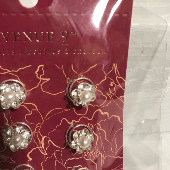 Avenue 9 Giftcraft Hair Spinners - Pearl & Rhinestone Set - Picture 2 of 3